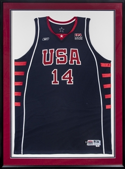 2004 Lamar Odom Game Used Team USA Basketball Navy Jersey (Letter of Provenance) 